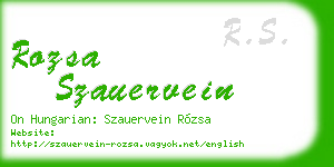 rozsa szauervein business card