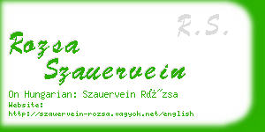 rozsa szauervein business card